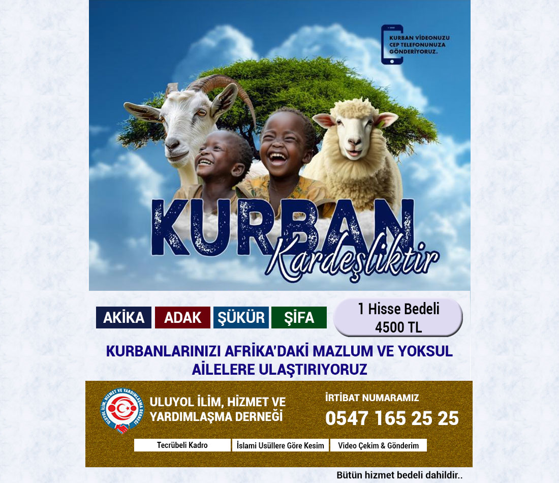Afrika Akika Adak Şükür Şifa Kurbanı